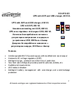 Preview for 2 page of Energenie EG-UPS-021 User Manual