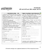 Preview for 10 page of Energenie EG-UPS-021 User Manual