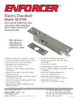 ENFORCER Enforcer Electric Deadbolt SD-997B Product Manual preview