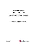 Enterasys Matrix VSER-RPU-SYS Hardware Installation Manual preview