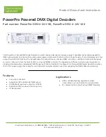 EnvironmentalLights.com PowerPro-DMX-4-24V-96 Product Manual And Instructions preview