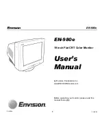 Preview for 1 page of Envision EN-980e User Manual