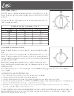 Preview for 12 page of Epic EER20W Owner'S Use And Care Manual