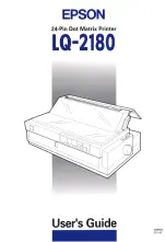 Epson 2180 - LQ B/W Dot-matrix Printer User Manual preview