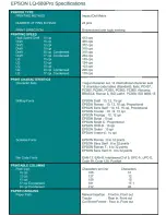 Preview for 1 page of Epson 24-PIN DOT MATRIX PRINTER LQ-680PRO Specifications