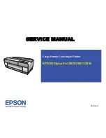 Epson 3800 - Stylus Pro Color Inkjet Printer Service Manual preview