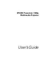 Preview for 1 page of Epson 7800p - PowerLite XGA LCD Projector User Manual