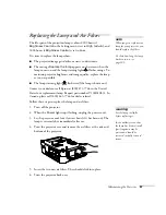 Preview for 97 page of Epson 830p - PowerLite XGA LCD Projector User Manual