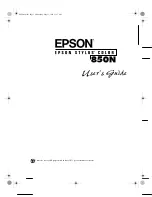 Epson 850N User Manual preview