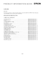 Epson 890N - FX B/W Dot-matrix Printer Product Information Manual preview