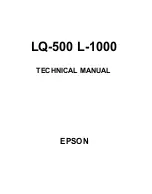 Preview for 1 page of Epson ActionPrinter L-1000 Technical Manual