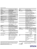 Preview for 1 page of Epson AcuLaser C8600 Specifications