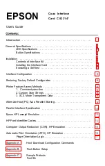 Preview for 5 page of Epson C82314* User Manual