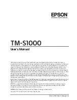 Preview for 5 page of Epson CaptureOne TM-S1000 User Manual