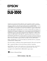 Epson DLQ-3500 User Manual preview