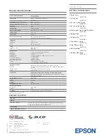 Preview for 2 page of Epson EB-1776W Datasheet