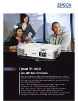 Epson EB-1860 Specifications preview