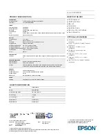 Preview for 2 page of Epson EH-TW9200 Datasheet