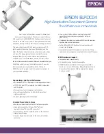 Epson ELPDC04 High Resolution Document Camera Specifications preview