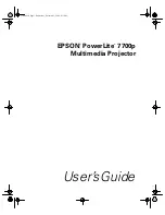 Preview for 1 page of Epson EMP-7700 - XGA LCD Projector User Manual