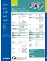 Preview for 4 page of Epson EMP 7800 Specifications