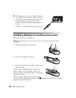 Preview for 20 page of Epson Ensemble HD 720 User Manual