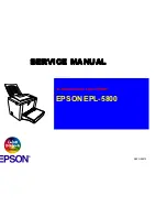 Preview for 1 page of Epson EPL 5800 - B/W Laser Printer Service Manual