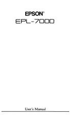 Preview for 2 page of Epson EPL-7000 User Manual