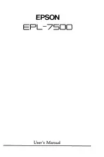 Preview for 3 page of Epson EPL-7500 User Manual