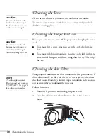 Preview for 70 page of Epson G5000 - PowerLite XGA LCD Projector User Manual