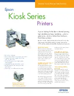 Epson kiosk EU-T300 Series Specifications preview