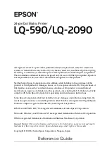 Epson LQ-2090 Reference Manual preview