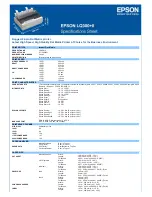 Epson LQ-300+II Specification Sheet preview