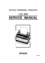 Epson LQ-300 - Impact Printer Service Manual preview