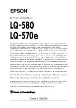 Preview for 3 page of Epson LQ-570e User Manual