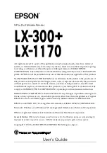 Preview for 3 page of Epson LX-1170 User Manual