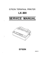 Preview for 1 page of Epson LX-300 Service Manual