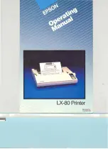 Preview for 1 page of Epson LX-80 Operating Manual