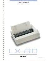 Epson LX-810 User Manual preview