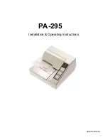 Epson PA-295 Installation And Operating Instructions Manual preview