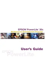 Epson PowerLite 30C User Manual preview