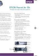 Epson PowerLite 50c Specifications preview