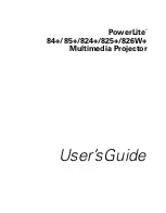 Preview for 1 page of Epson PowerLite 825 User Manual