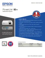 Preview for 1 page of Epson PowerLite 83+ Brochure