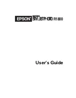 Epson R1800 - Stylus Photo Color Inkjet Printer User Manual preview