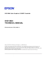 Preview for 1 page of Epson S1D13504 Technical Manual