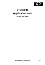 Preview for 1 page of Epson S1S60000 Application Notes