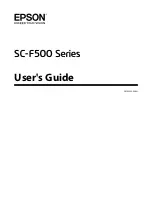 Preview for 1 page of Epson SC-F500 Series User Manual