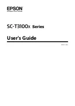 Preview for 1 page of Epson SC-T3100x Series User Manual