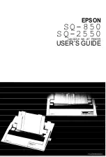 Epson SQ-2550 User Manual preview